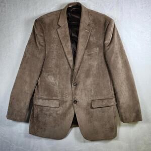 Chaps Mens 40R Tan Corduroy Sport Coat Blazer‎ Suit Jacket Paisley Lining